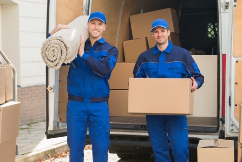 Professional packing materials and boxes prepared for an Eastcote home move