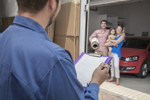 Careful loading of student furniture and belongings for an Eastcote move