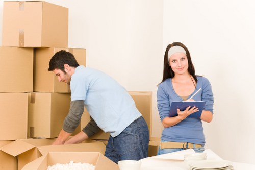 Selection of sturdy packing boxes and materials for local removals